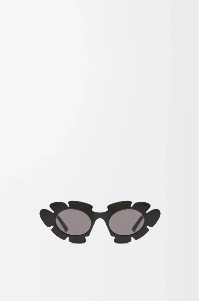 Blumen-Sonnenbrille Schwarz