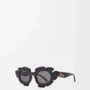 Blumen-Sonnenbrille Schwarz