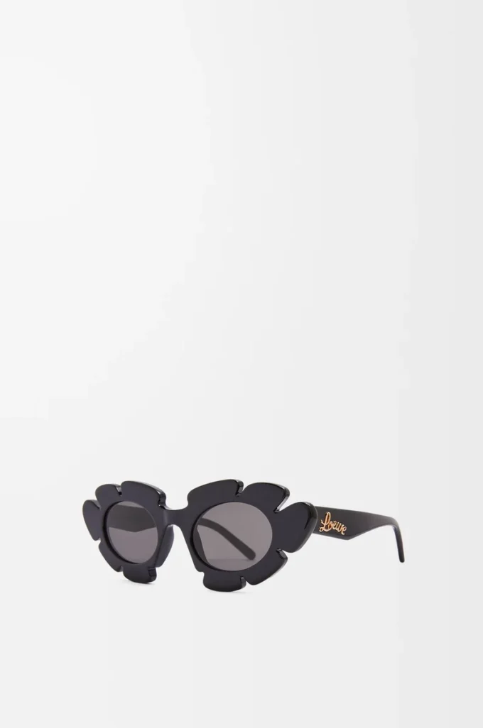 Blumen-Sonnenbrille Schwarz