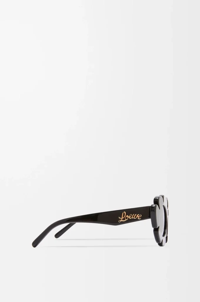 Blumen-Sonnenbrille Schwarz