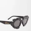 Blumen-Sonnenbrille Schwarz