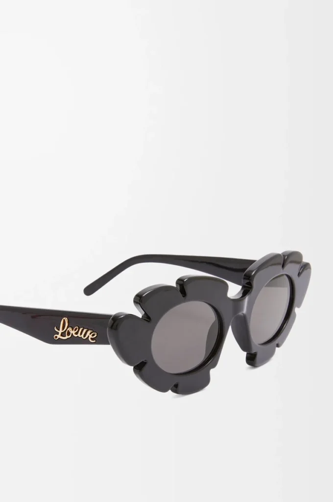 Blumen-Sonnenbrille Schwarz