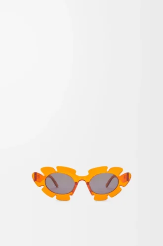 Blumen-Sonnenbrille Transparent Orange