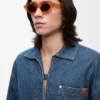 Blumen-Sonnenbrille Transparent Orange
