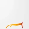 Blumen-Sonnenbrille Transparent Orange