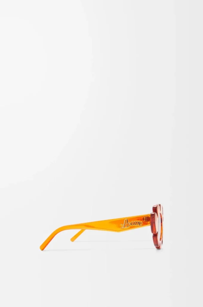 Blumen-Sonnenbrille Transparent Orange