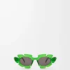 Blumen-Sonnenbrille Transparentgrün