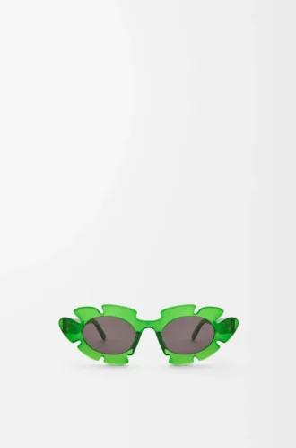 Blumen-Sonnenbrille Transparentgrün