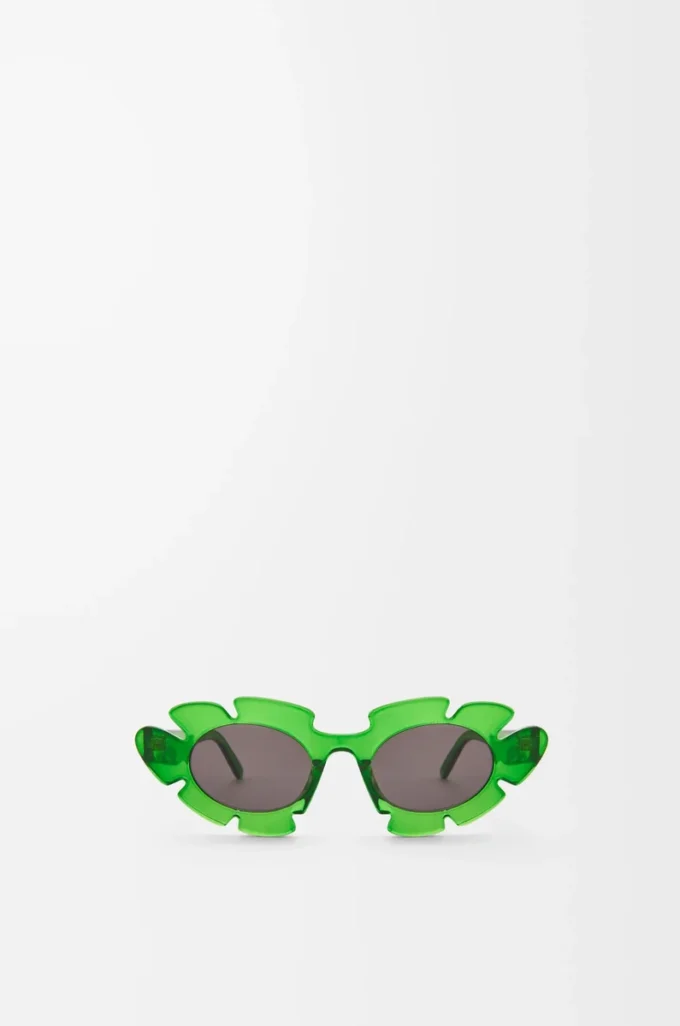 Blumen-Sonnenbrille Transparentgrün