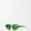 Blumen-Sonnenbrille Transparentgrün