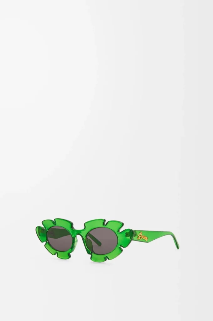 Blumen-Sonnenbrille Transparentgrün