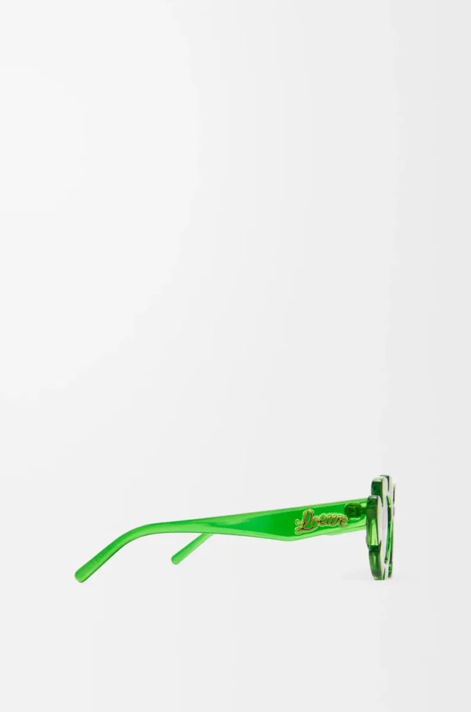 Blumen-Sonnenbrille Transparentgrün