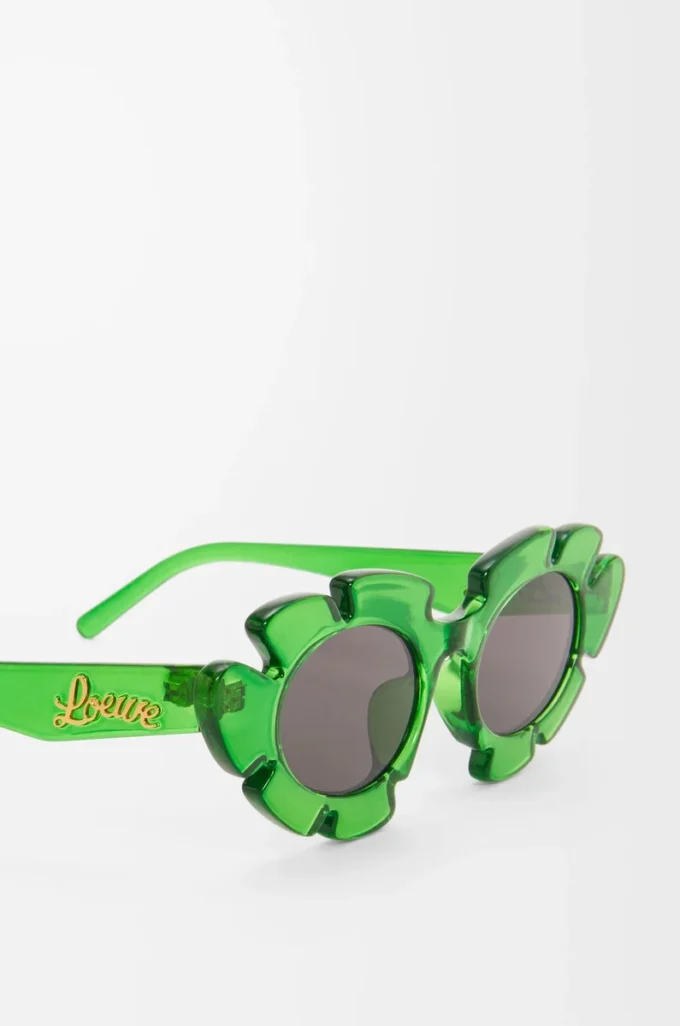 Blumen-Sonnenbrille Transparentgrün