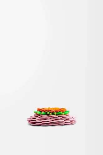 Blumen-Würfel aus klassischem Kalbsleder Light Candy