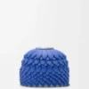 Blumenanhänger aus Kalbsleder in Meeresblau