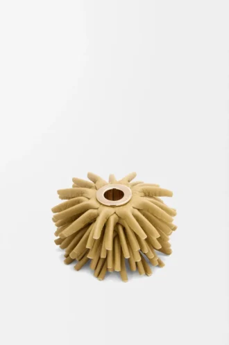 Blumenwürfel aus klassischem Kalbsleder in Hellgelb Glaze