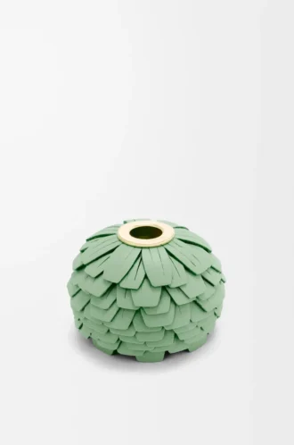 Blumenwürfel aus klassischem Kalbsleder in Mintgrün
