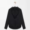 Bluse aus Seide in Schwarz
