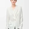 Bluse aus Seide in Weiß