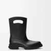 Bobby-Stiefel aus genarbtem, pflanzlich gegerbtem Kalbsleder Schwarz
