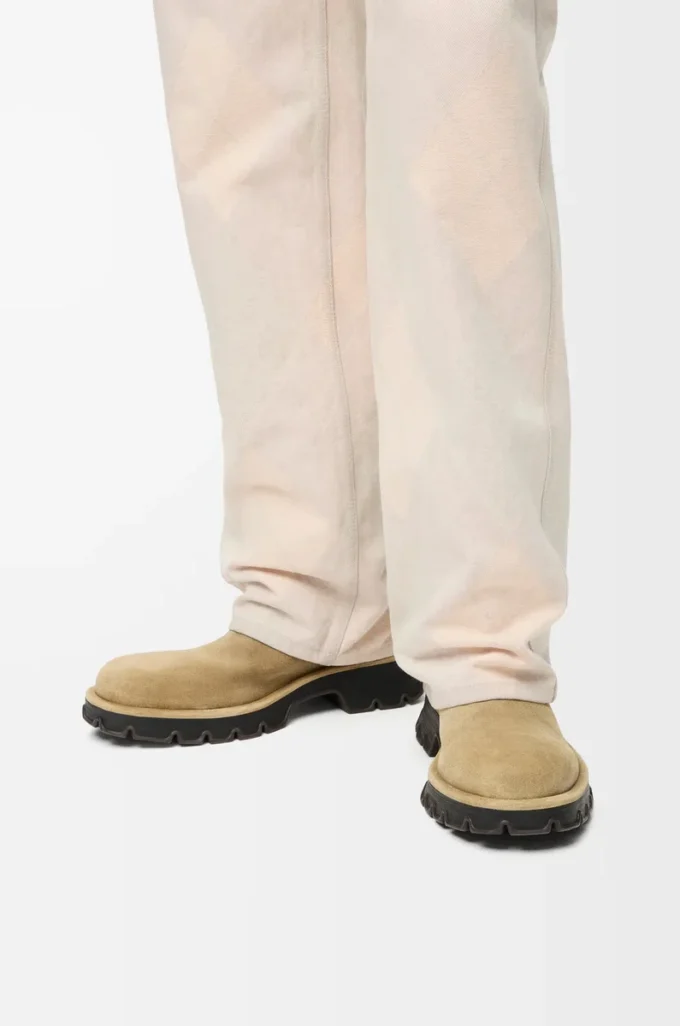Bobby-Stiefel aus gewachstem Spaltkalbsleder Sahara
