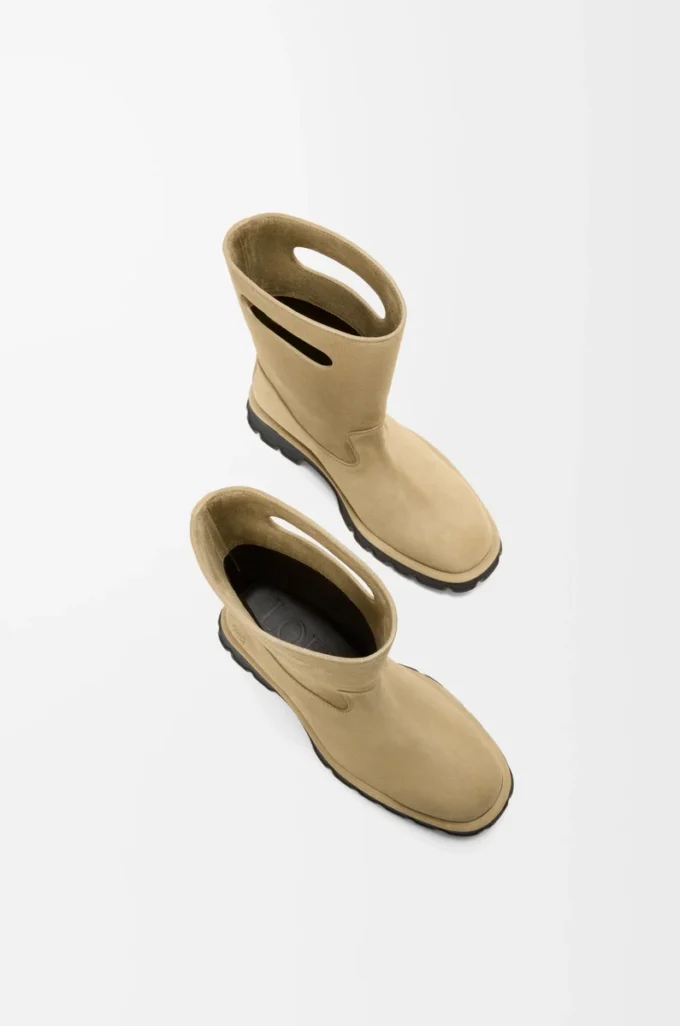Bobby-Stiefel aus gewachstem Spaltkalbsleder Sahara