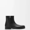 Bobine Stiefeletten aus glattem Kalbsleder in Schwarz