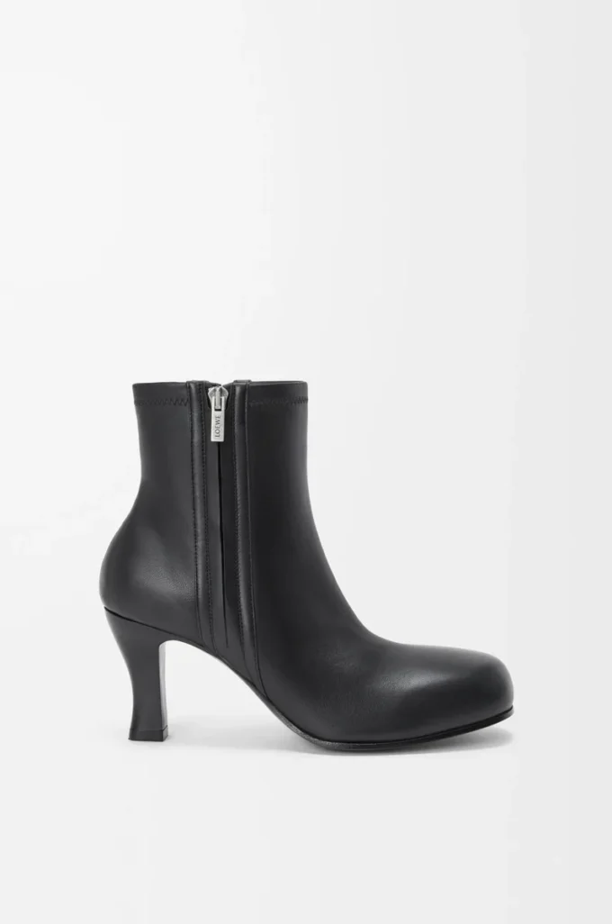 Bobine Stiefeletten aus Nappalammleder Schwarz
