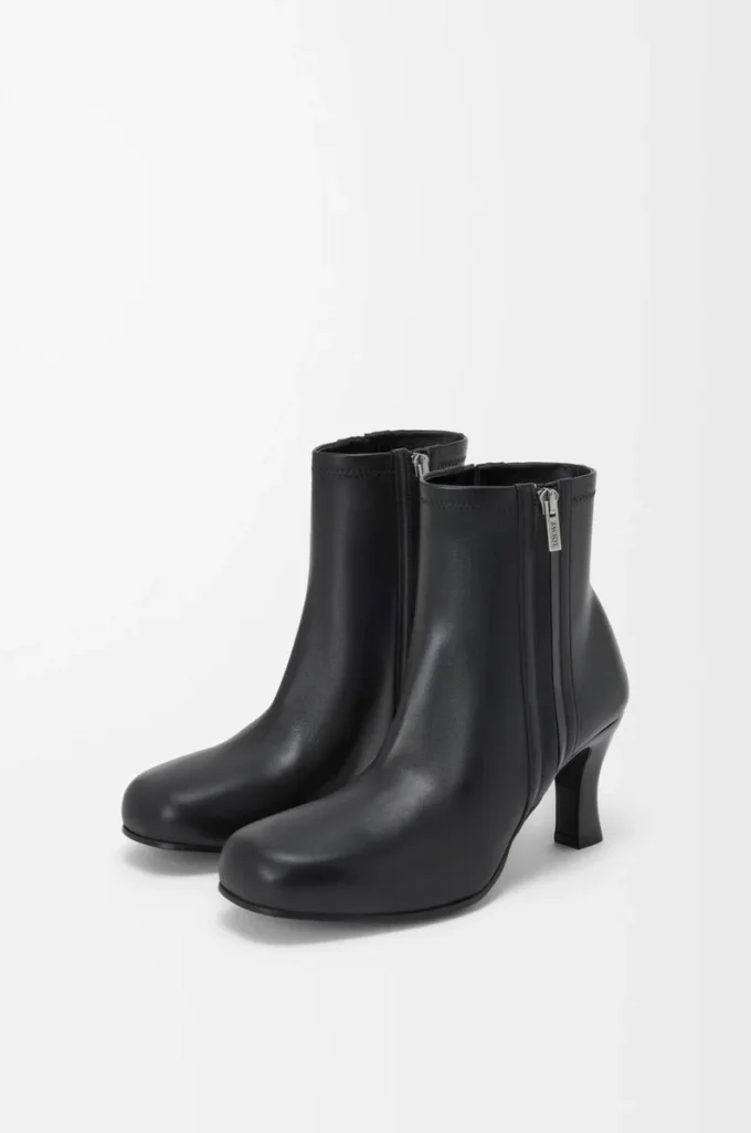 Bobine Stiefeletten aus Nappalammleder Schwarz