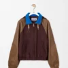 Bomberjacke aus Funktionsstoff Braun