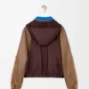Bomberjacke aus Funktionsstoff Braun