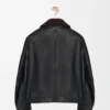 Bomberjacke aus Nappalammleder Schwarz/Braun