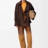 Bow-Jacke aus Ziegenwildleder Braun