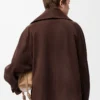 Bow-Jacke aus Ziegenwildleder Braun