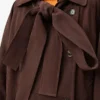 Bow-Jacke aus Ziegenwildleder Braun
