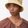 Bucket Hat aus Raffia Natur