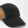 Campingmütze aus Canvas und Wildleder Schwarz/Dunkelgold