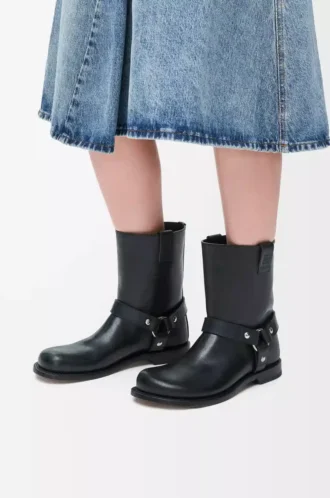 Campo Bikerstiefel aus Kalbsleder Schwarz