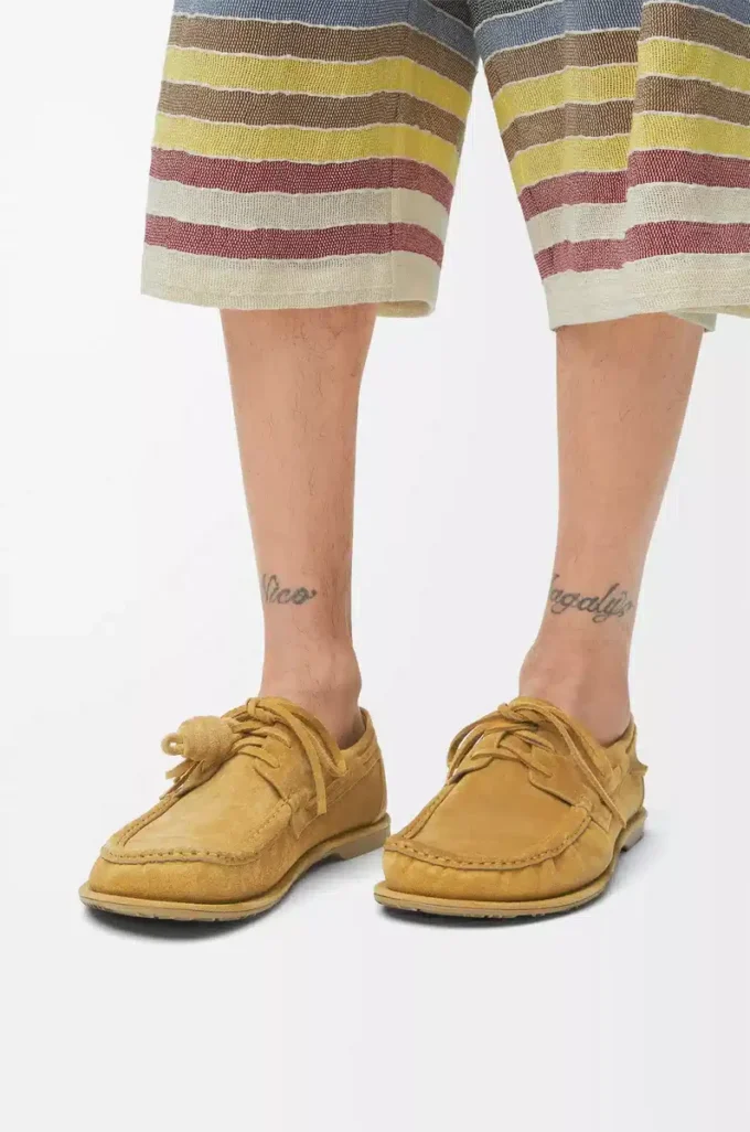 Campo Bootsschuh aus Kalbswildleder in Medium Tabacco