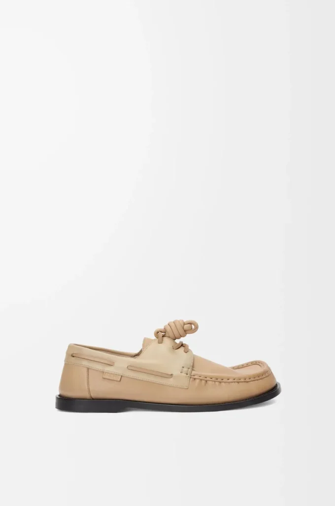 Campo Bootsschuh aus weichem Kalbsleder in Sand/Zimt