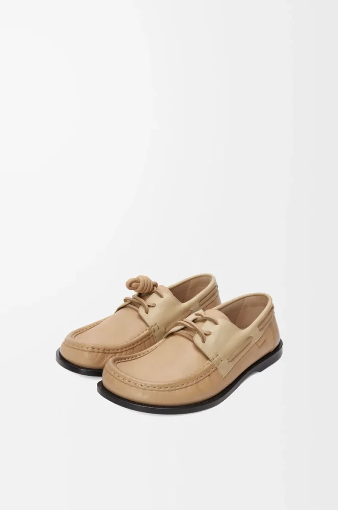 Campo Bootsschuh aus weichem Kalbsleder in Sand/Zimt