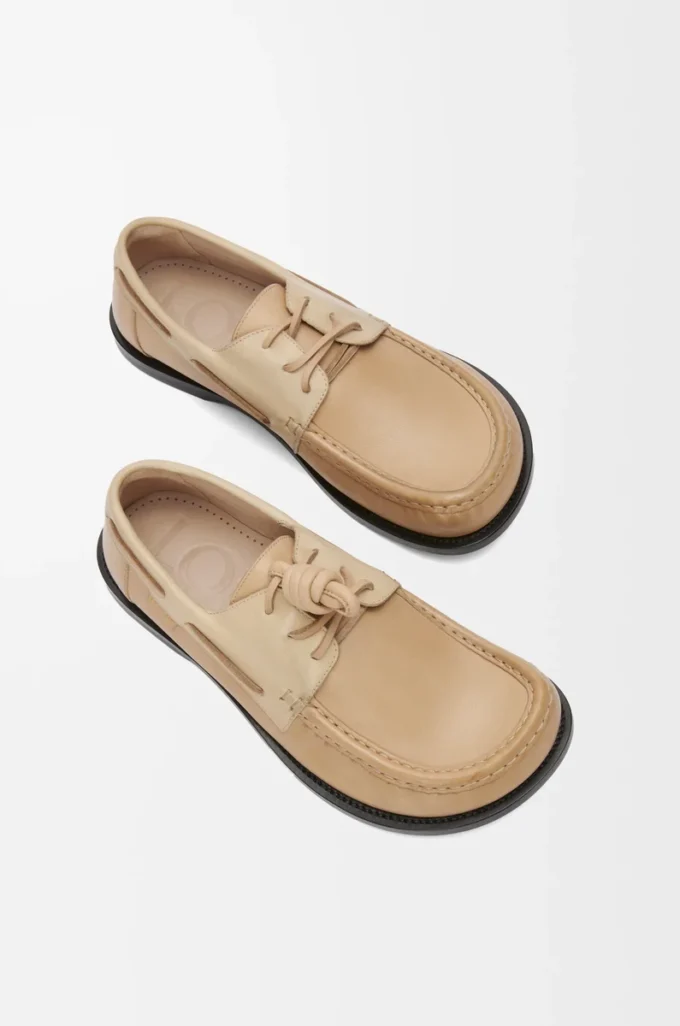 Campo Bootsschuh aus weichem Kalbsleder in Sand/Zimt