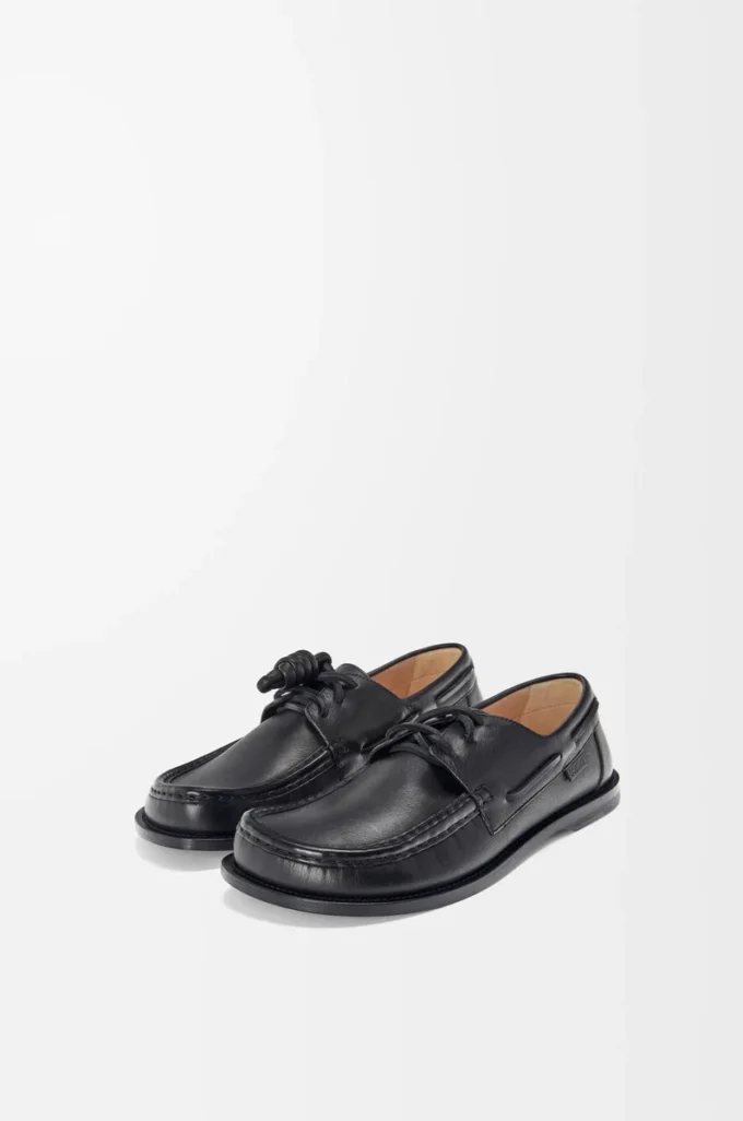 Campo Bootsschuh aus weichem Kalbsleder Schwarz