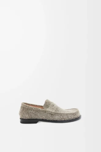 Campo Loafer aus gebürstetem Wildleder in Khaki-Grün