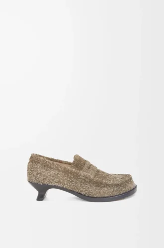 Campo Loafer aus gebürstetem Wildleder in Khaki-Grün