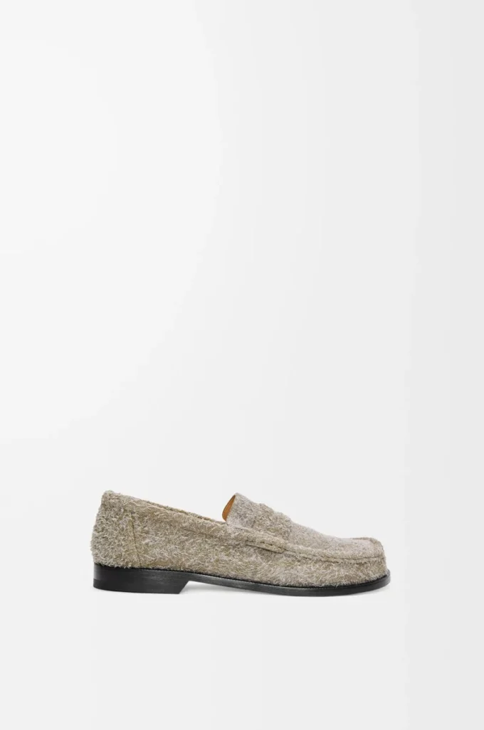 Campo Loafer aus gebürstetem Wildleder in Khaki-Grün