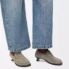 Campo Loafer aus gebürstetem Wildleder in Khaki-Grün