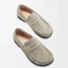 Campo Loafer aus gebürstetem Wildleder in Khaki-Grün