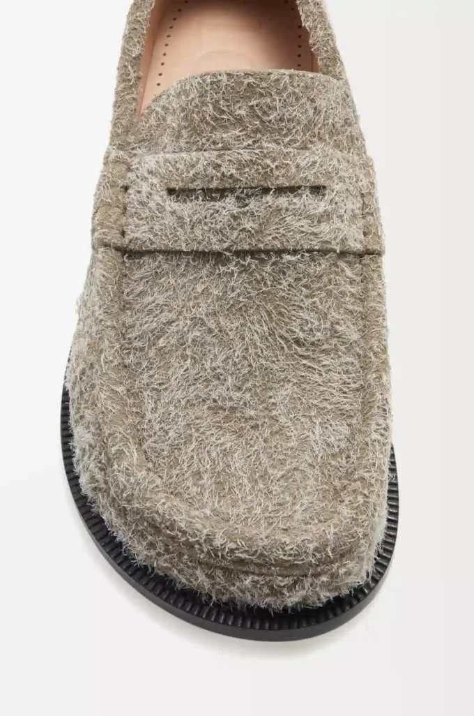 Campo Loafer aus gebürstetem Wildleder in Khaki-Grün