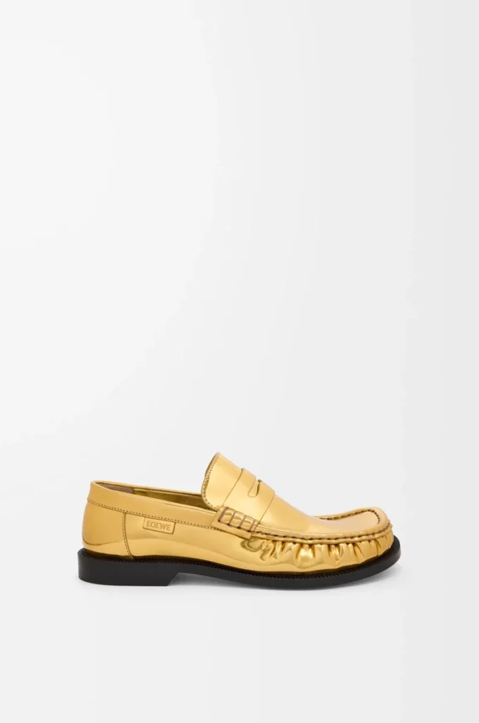 Campo Loafer aus metallischem Kalbsleder in Gold